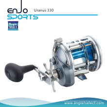 Angler Selecione Urano Pesca Marítima Trolling Reel A6061-T6 Alumínio Corpo 5 + 1 Rolando Pesca Tackle Reel (Uranus 330)